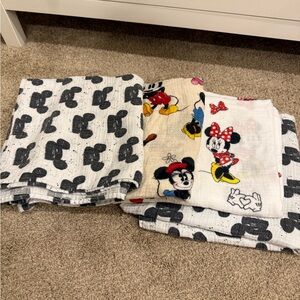 Disney Mickey and Minnie Mouse Baby Blankets swaddles